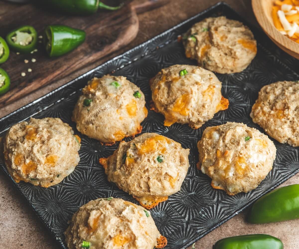 Cheddar Jalapeño Drop Biscuits | Kodiak®