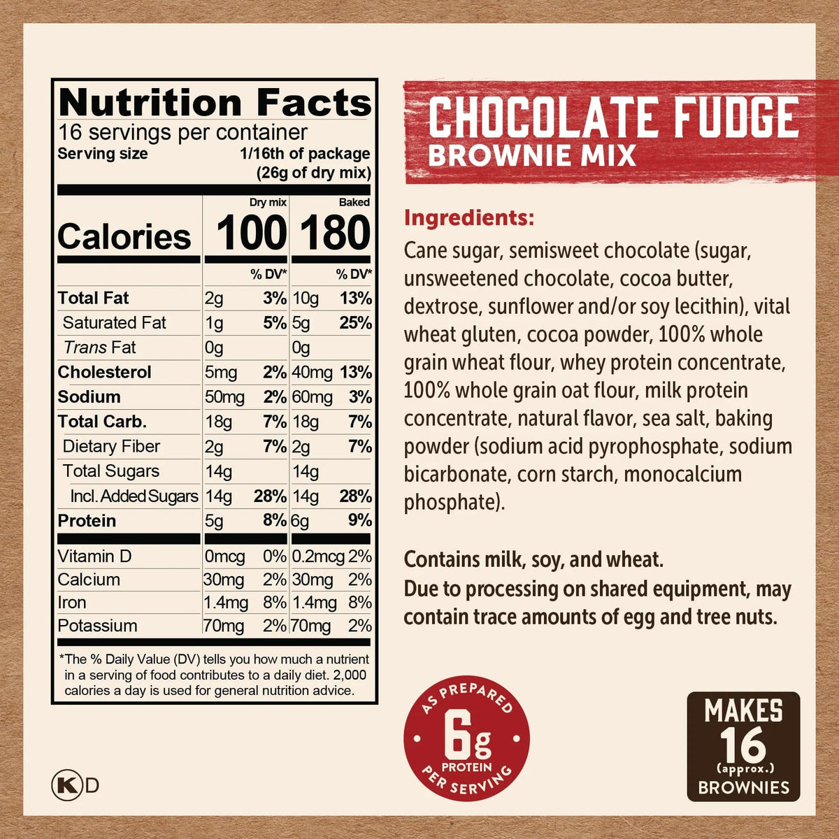 Chocolate Fudge Brownie Mix Classic Delicious Flavors By Kodiak®