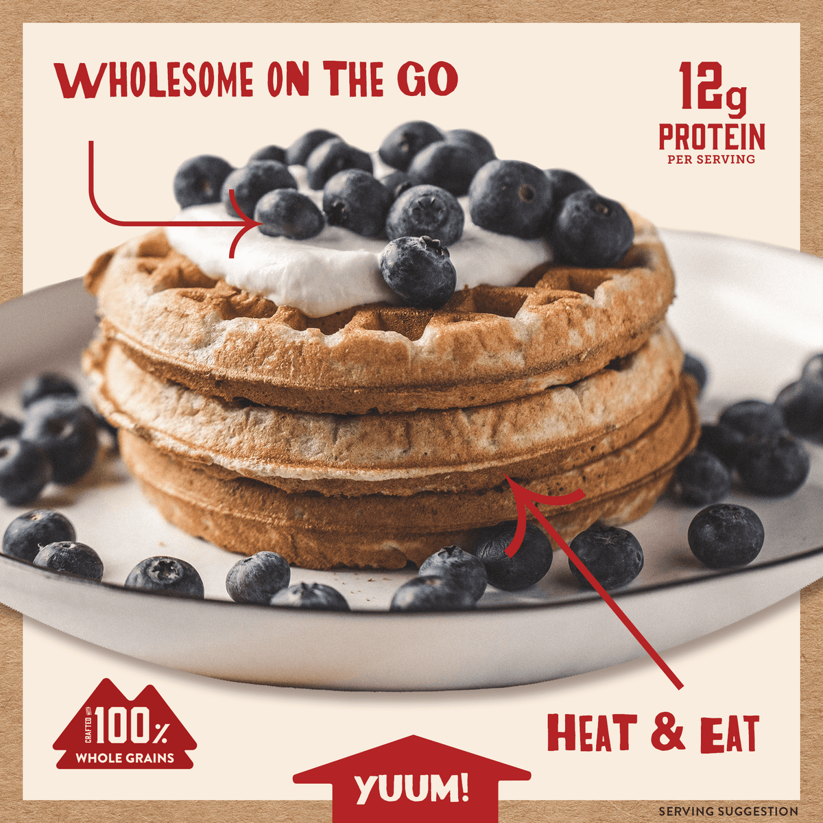 Blueberry Waffles Power Waffles Kodiak®