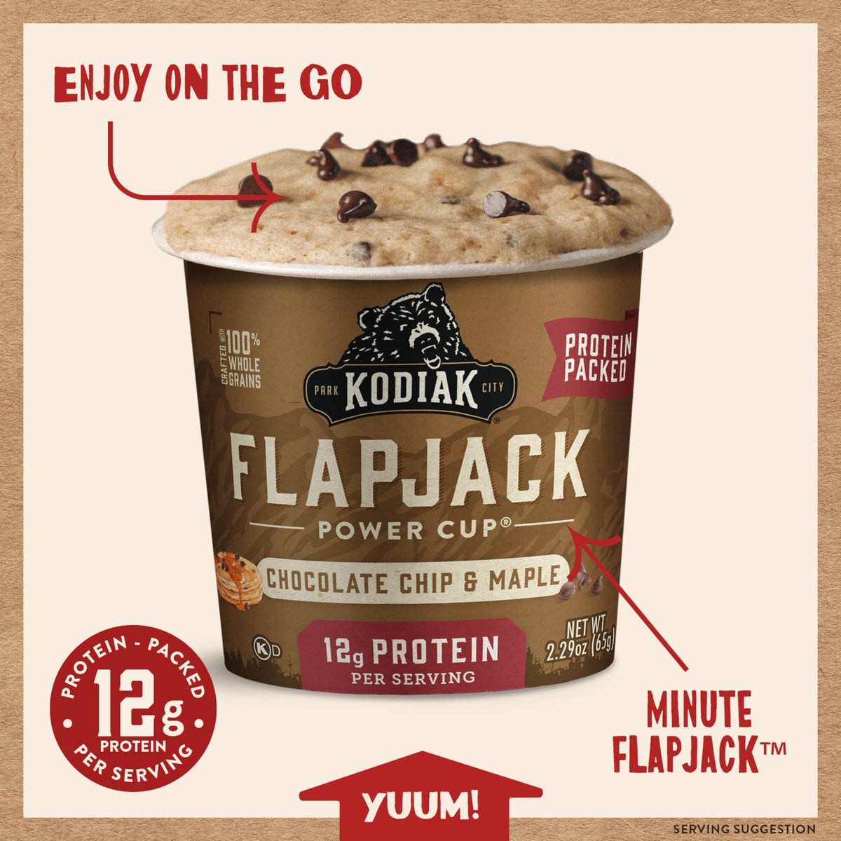 Chocolate Chip & Maple Flapjack Power Cup | Kodiak®