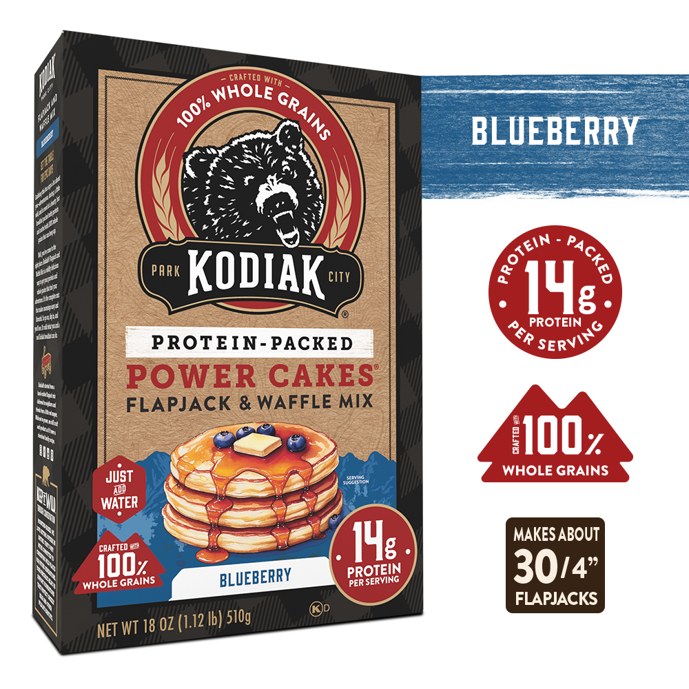 Blueberry Power Cakes Flapjack & Waffle Mix | Kodiak®