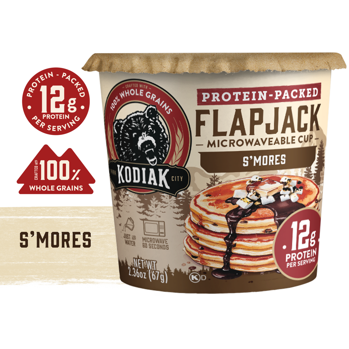 S'Mores Flapjack Power Cup – Campfire Flavor Fast | Kodiak®