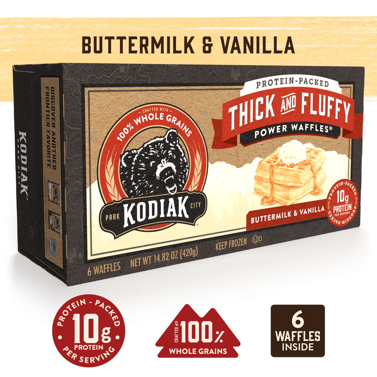 Kodiak Waffle Buttermilk & Vanilla Thick and Fluffy Kodiak®