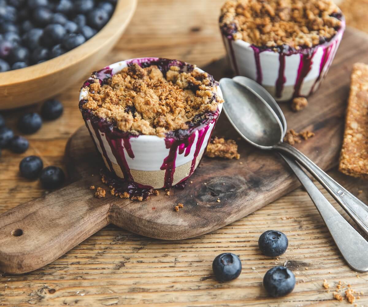 Single-Serve Blueberry Crisp