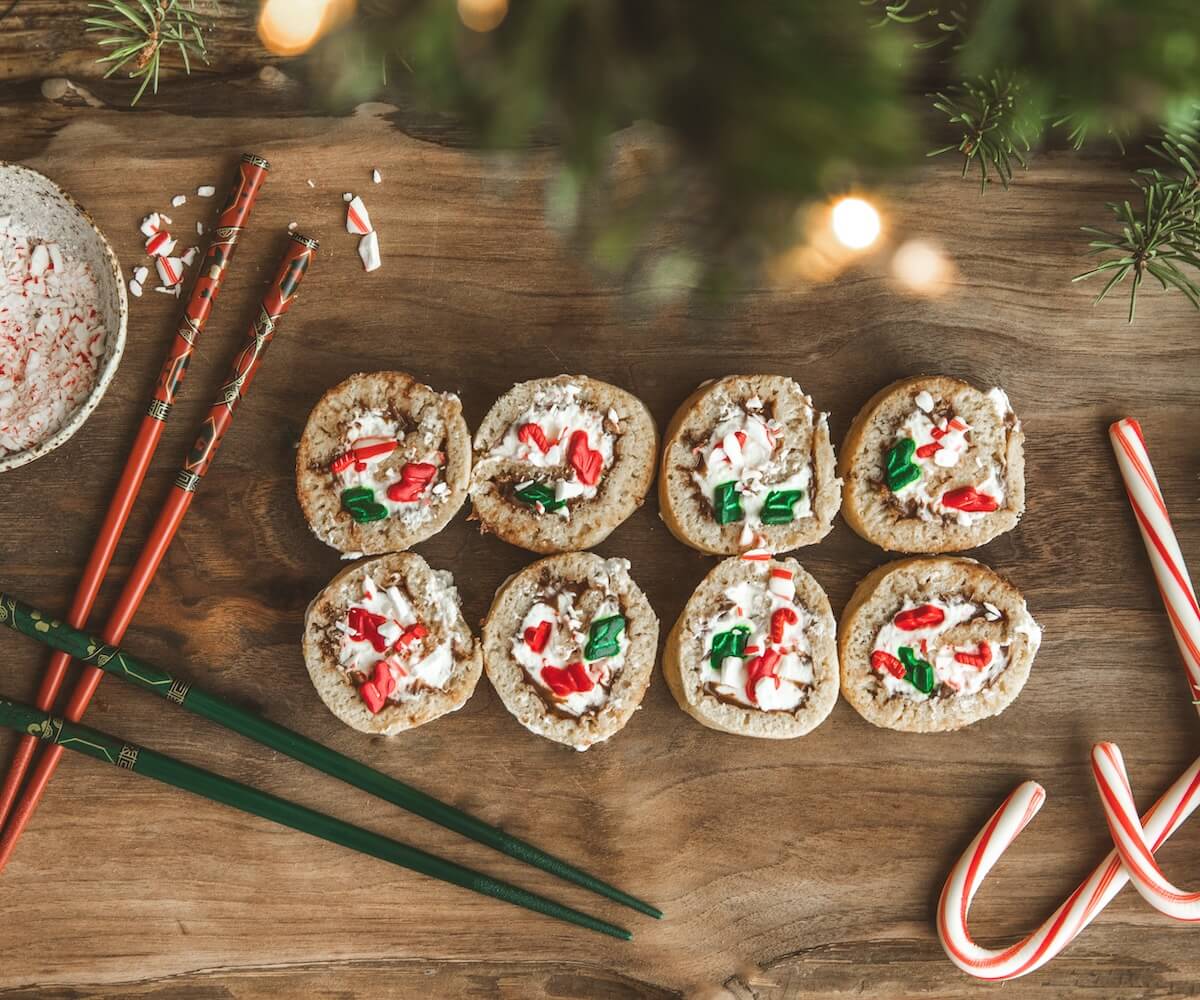 Holiday Pancake Sushi