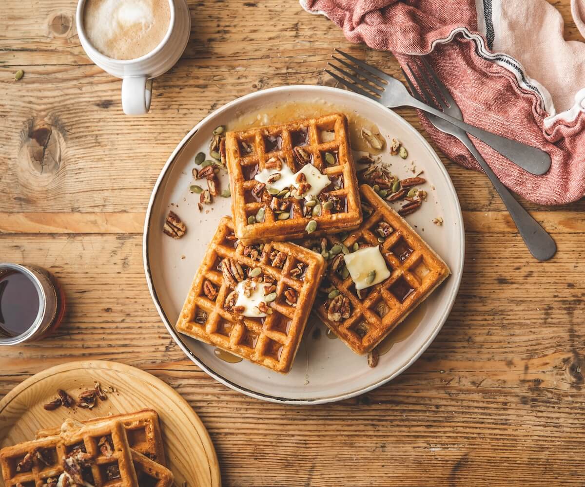 Protein-Packed Maple Waffles
