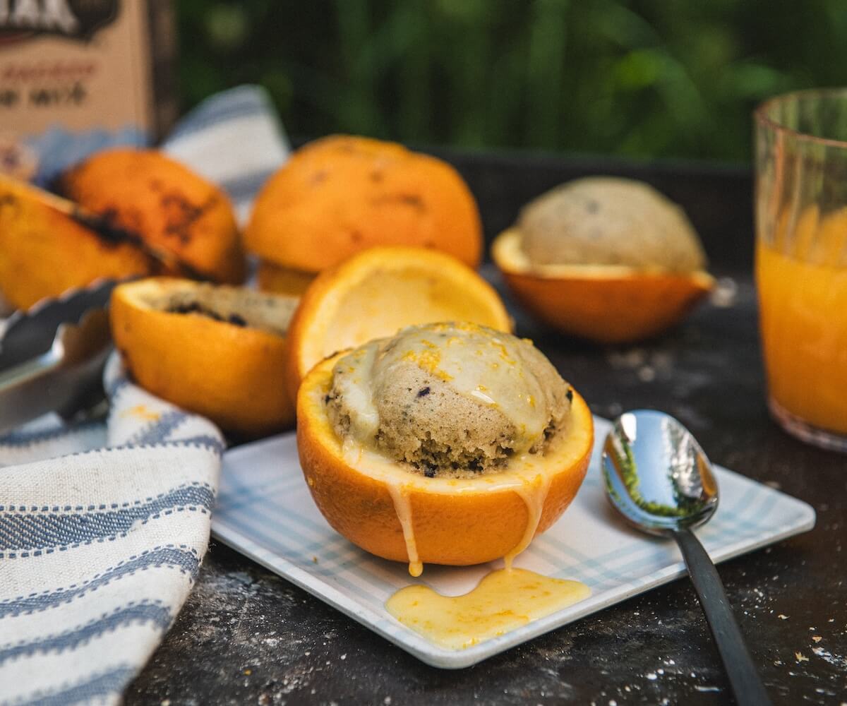 Orange Peel Blueberry Muffins