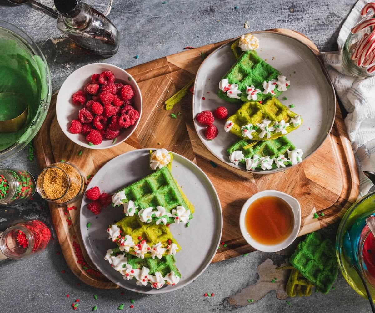 Christmas Tree Waffles