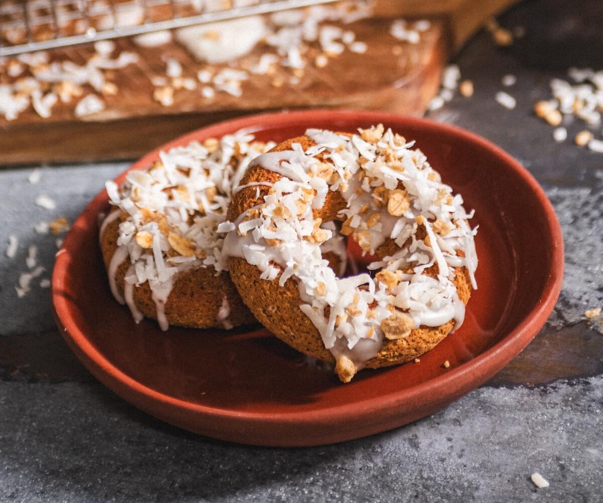 Toasted Coconut Pumpkin Donuts