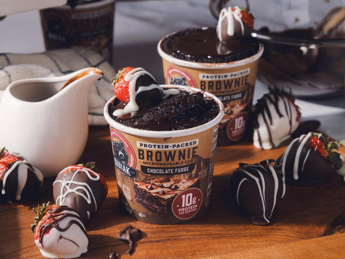 Chocolate Covered Strawberry Brownie Cup