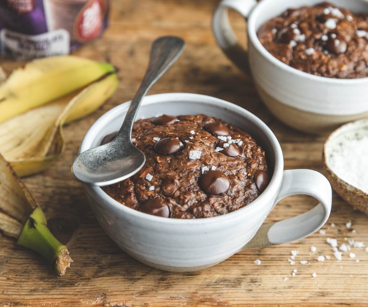 Dark Chocolate Banana Bread Mug Cake