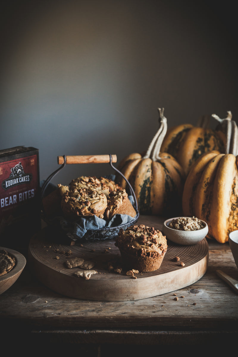 Pumpkin Cheesecake Muffins + Cinnamon Bear Bites Kodiak