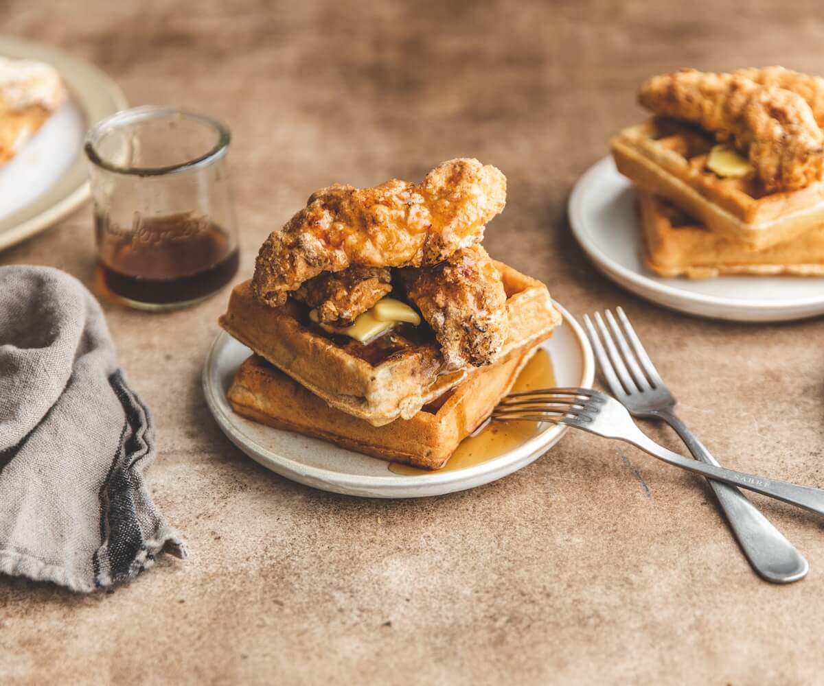 Air Fryer Chicken and Waffles
