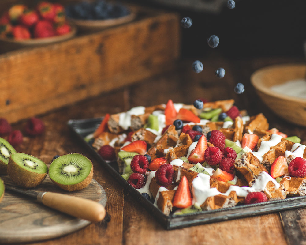 breakfast waffle nachos