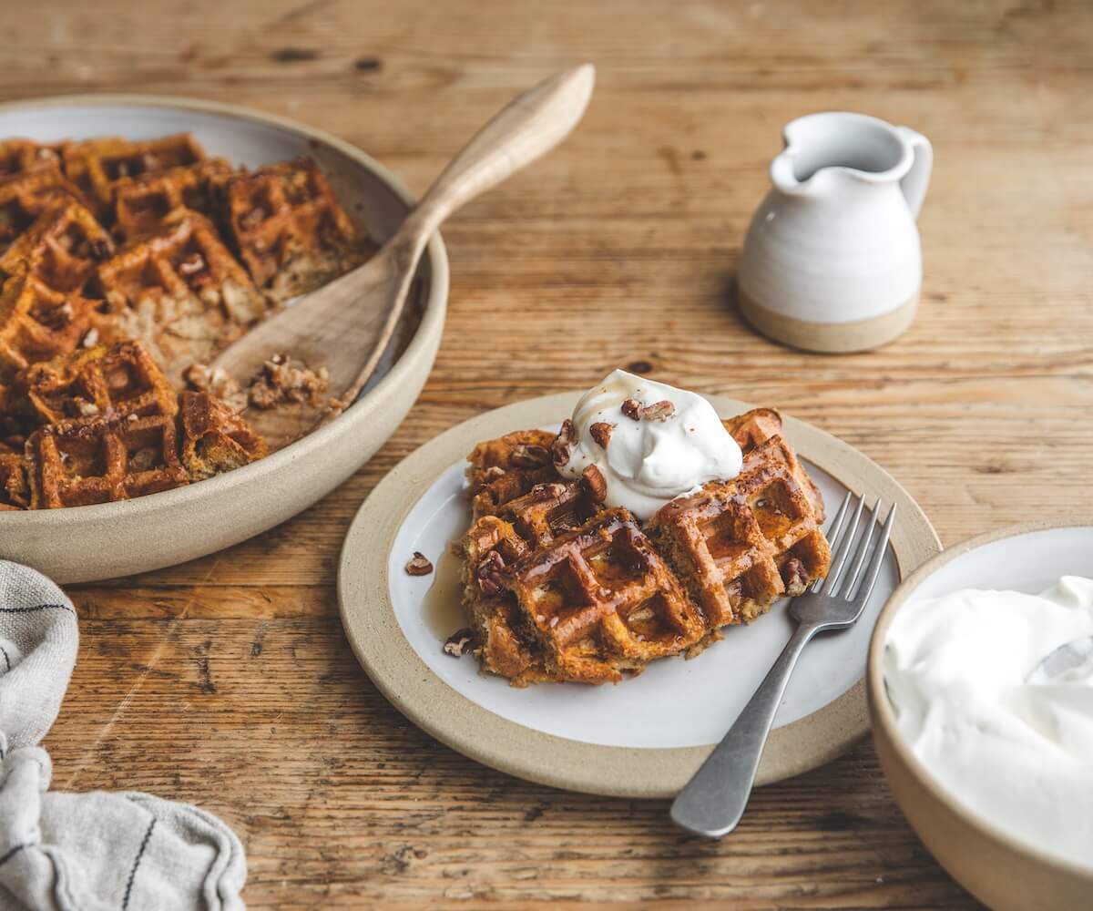 Carrot Cake Waffle French Toast Bake