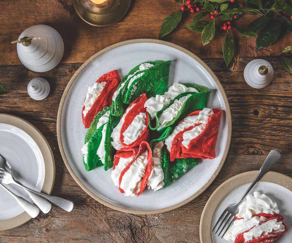 Colorful Christmas Crepes