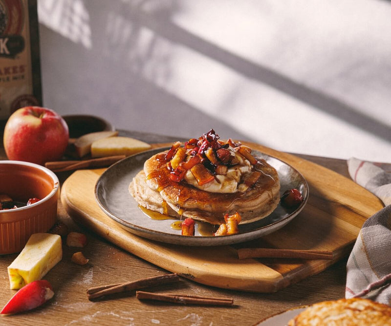 Apple Cinnamon Compote Pancakes