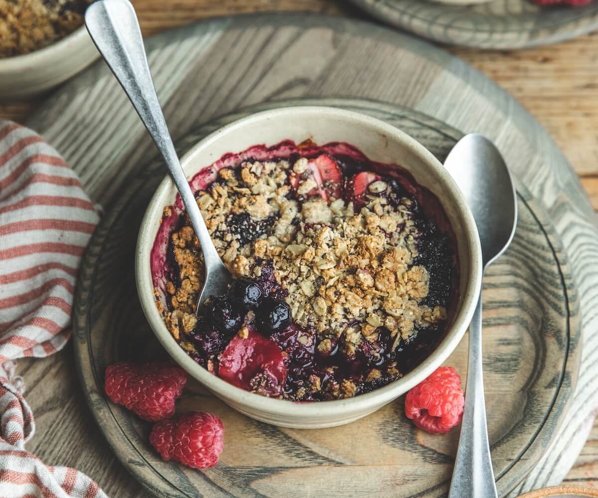 Single-Serve Mixed Berry Crumble