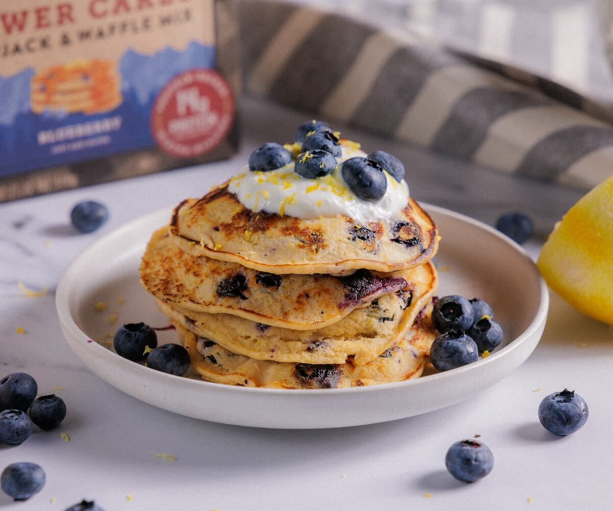 Lemon Blueberry Flapjacks