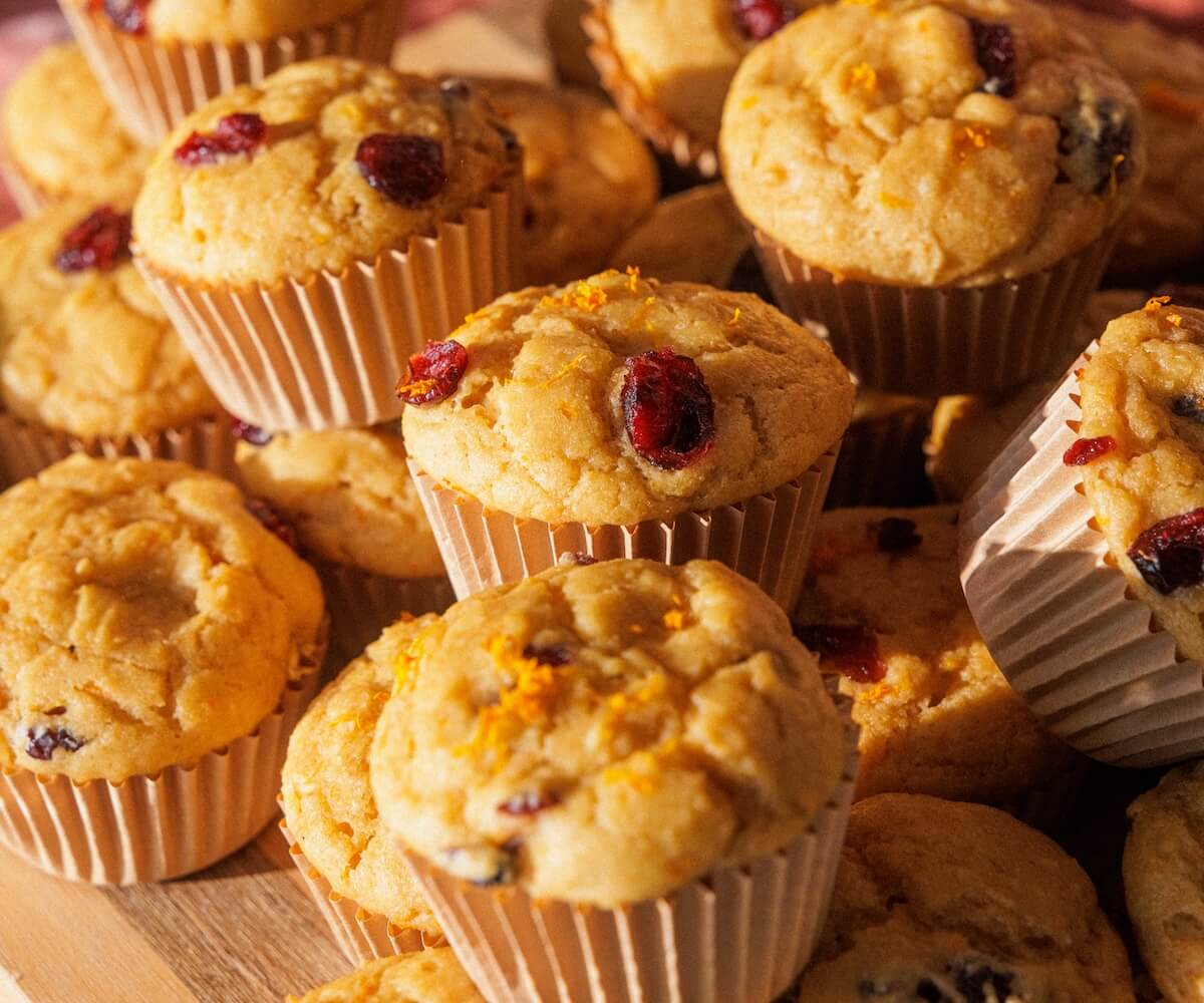 Cranberry Orange Yogurt Muffins