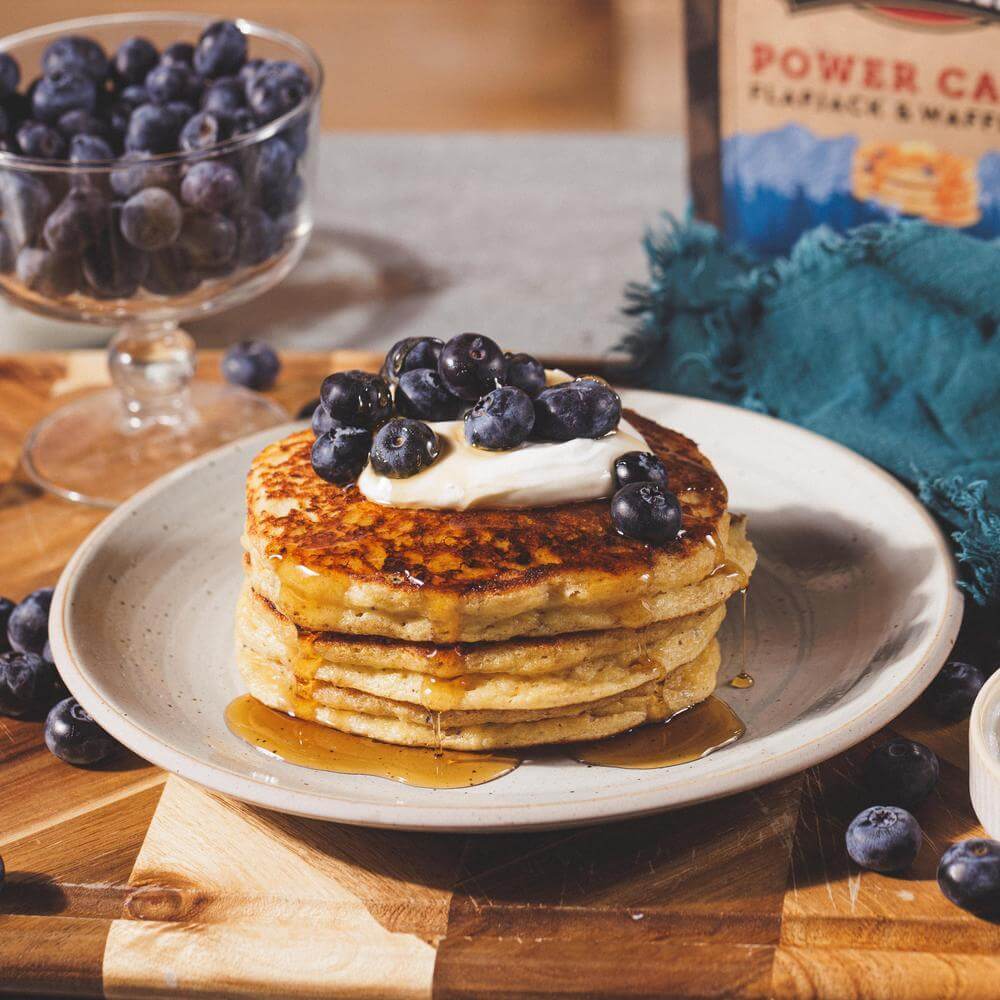 Blueberry Protein Pancakes