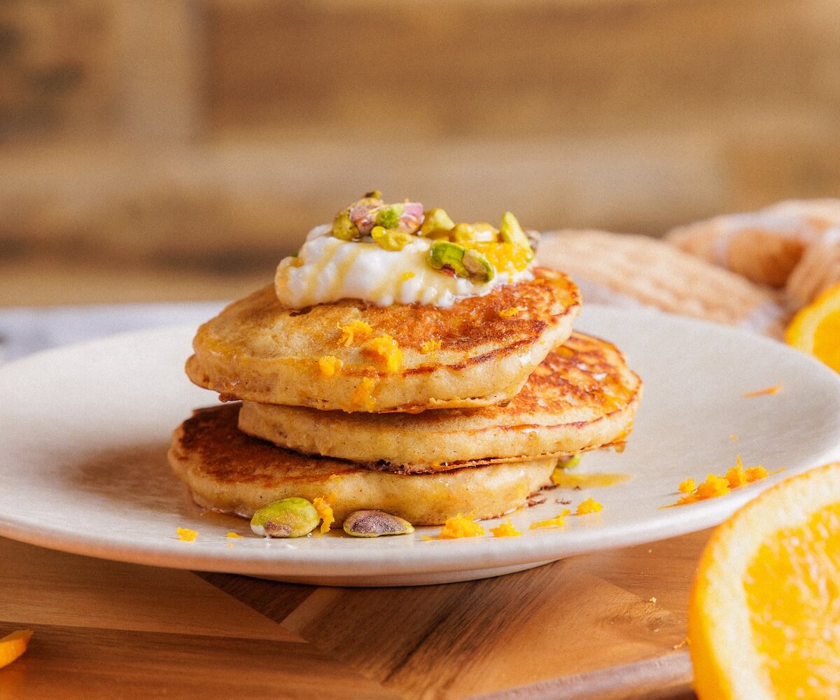 Orange Cardamom Pancakes