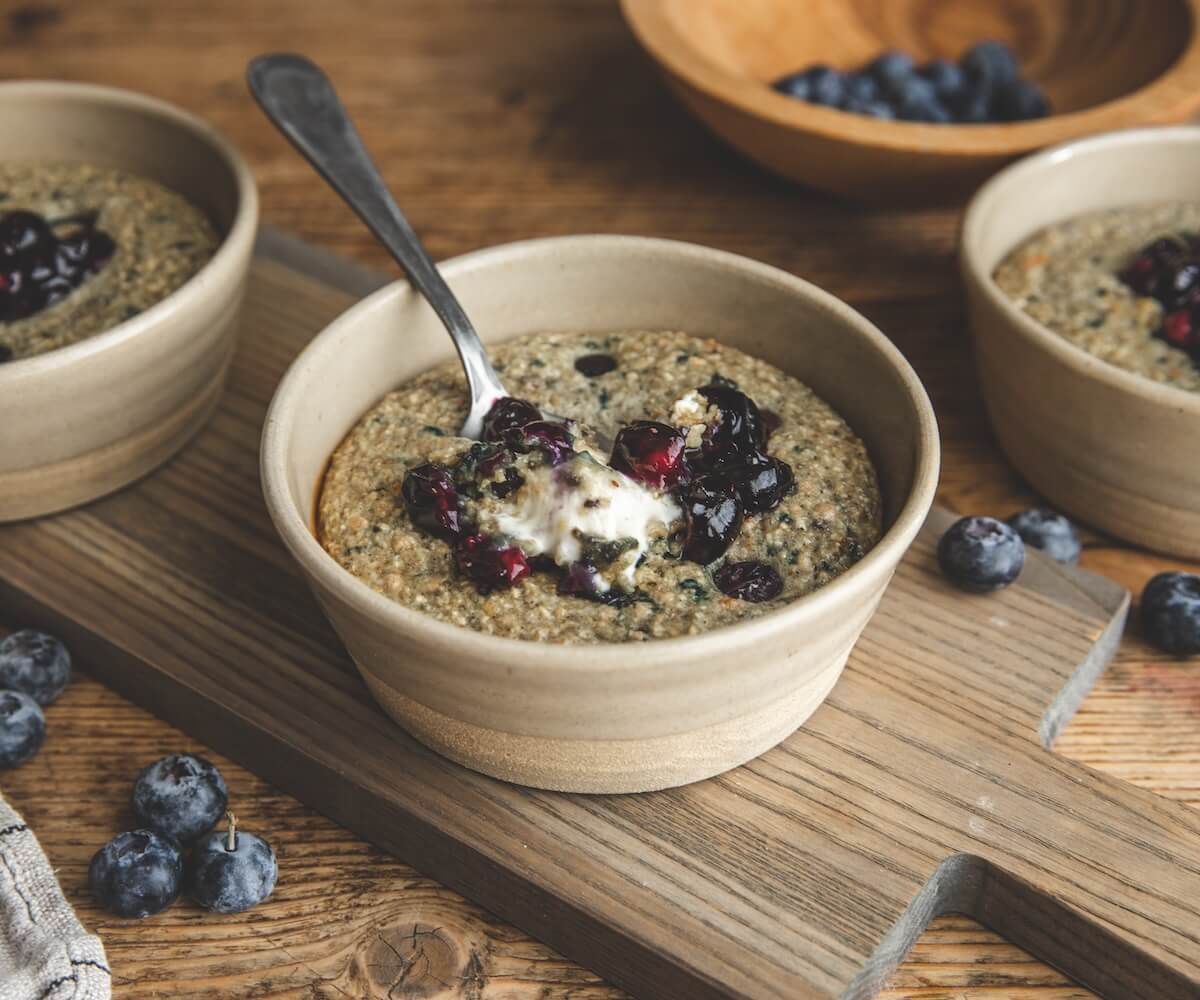 Single-Serve Blueberry Cheesecake Baked Oatmeal