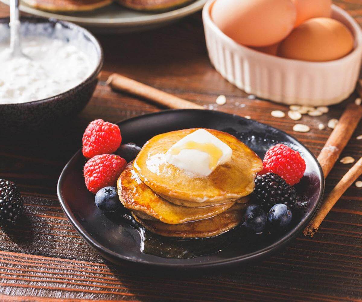 Oatmeal Cottage Cheese Pancakes