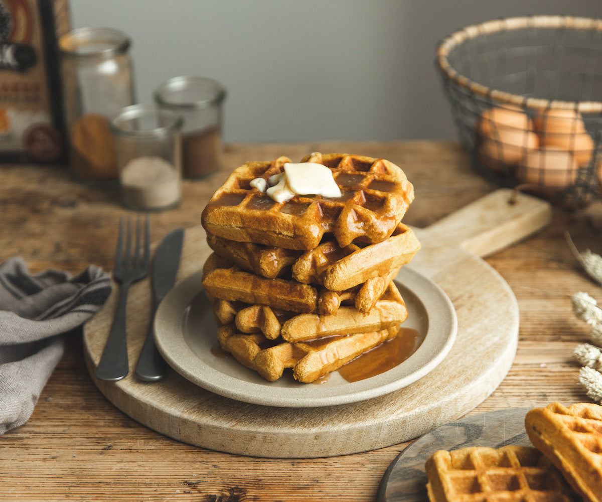 Pumpkin Protein Waffles 