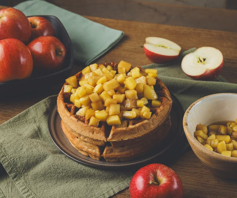 apple brown sugar waffles