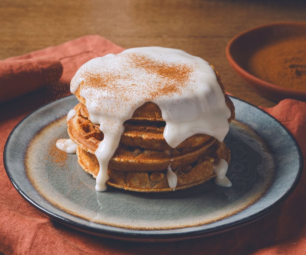 Cinnamon Roll Waffles