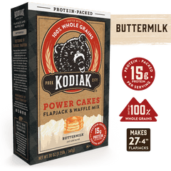 Product of Kodiak Power Cakes Buttermilk Flapjack & Waffle Mix 3 Pk. 20 oz., Black