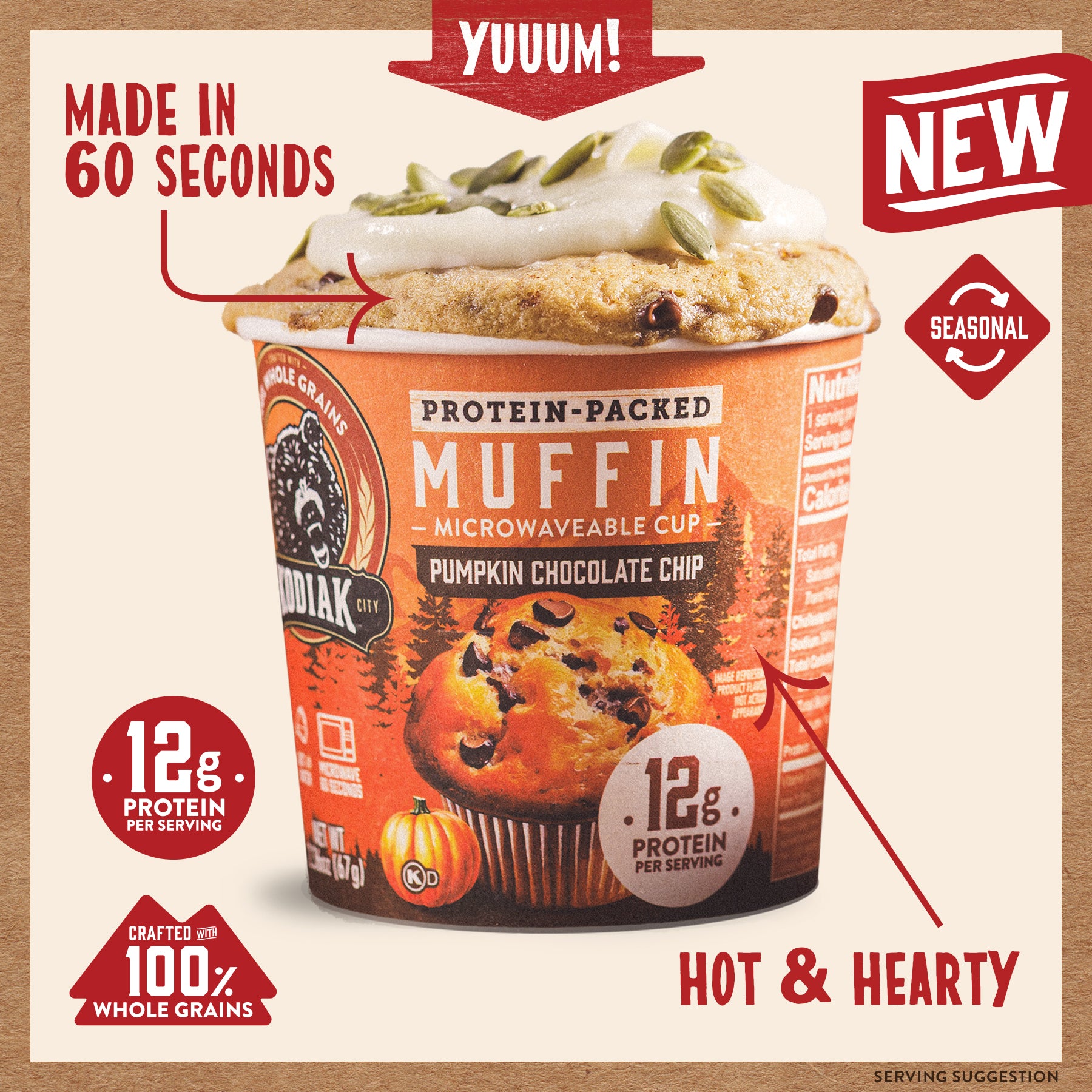 Pumpkin Chocolate Chip Minute Muffin – Kodiak