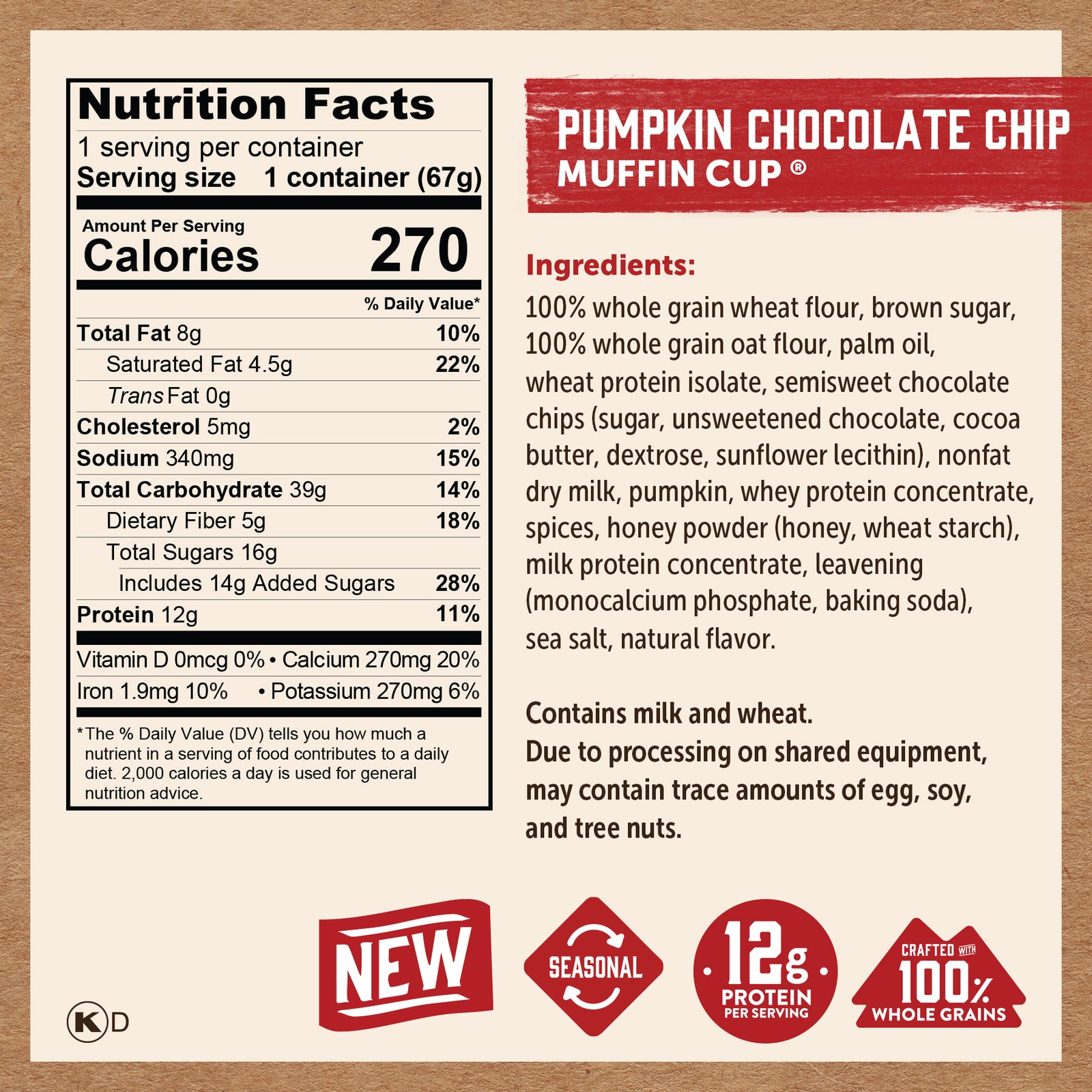 Pumpkin Chocolate Chip Minute Muffin