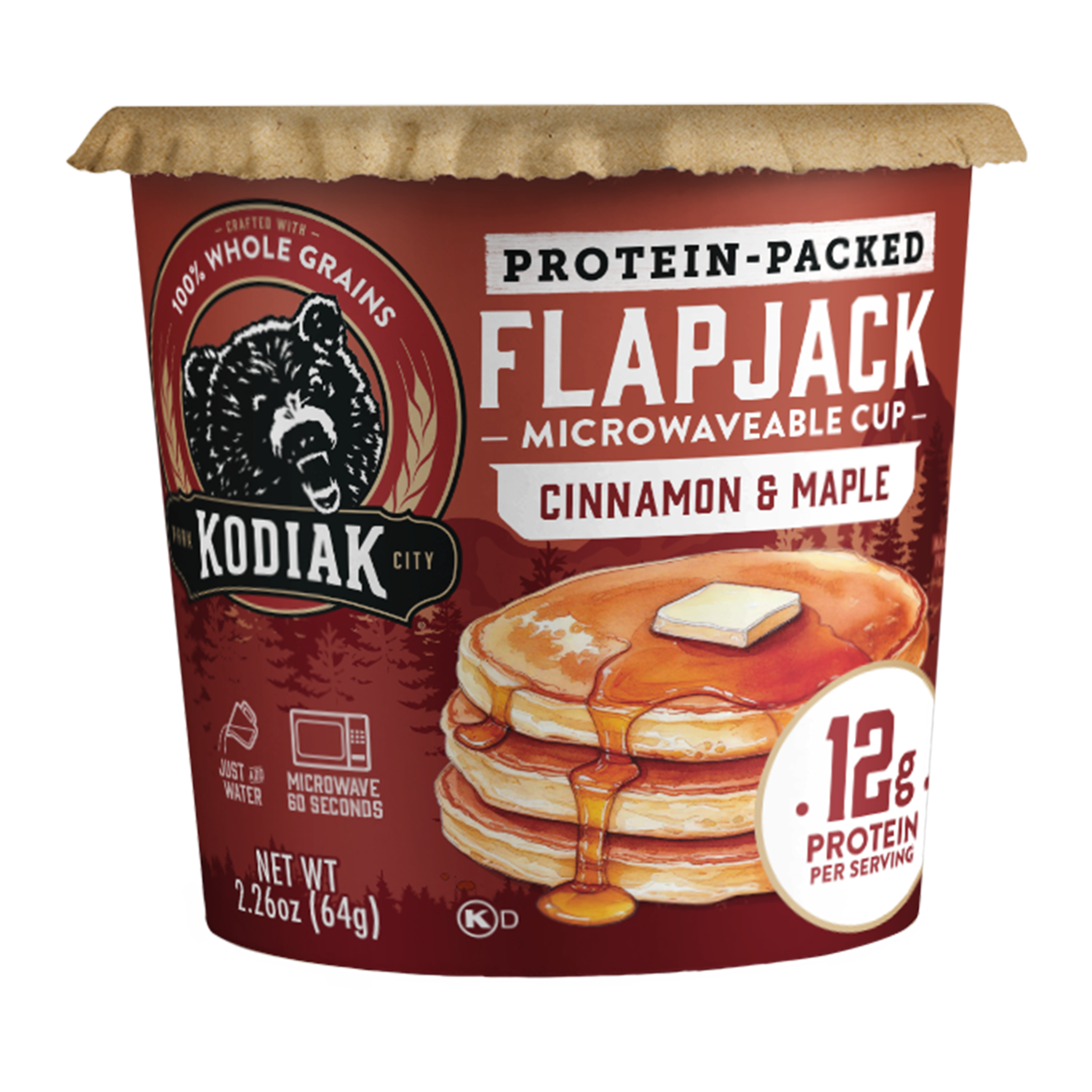 Cinnamon & Maple Flapjack Power Cup – Quick Hot Breakfast | Kodiak®