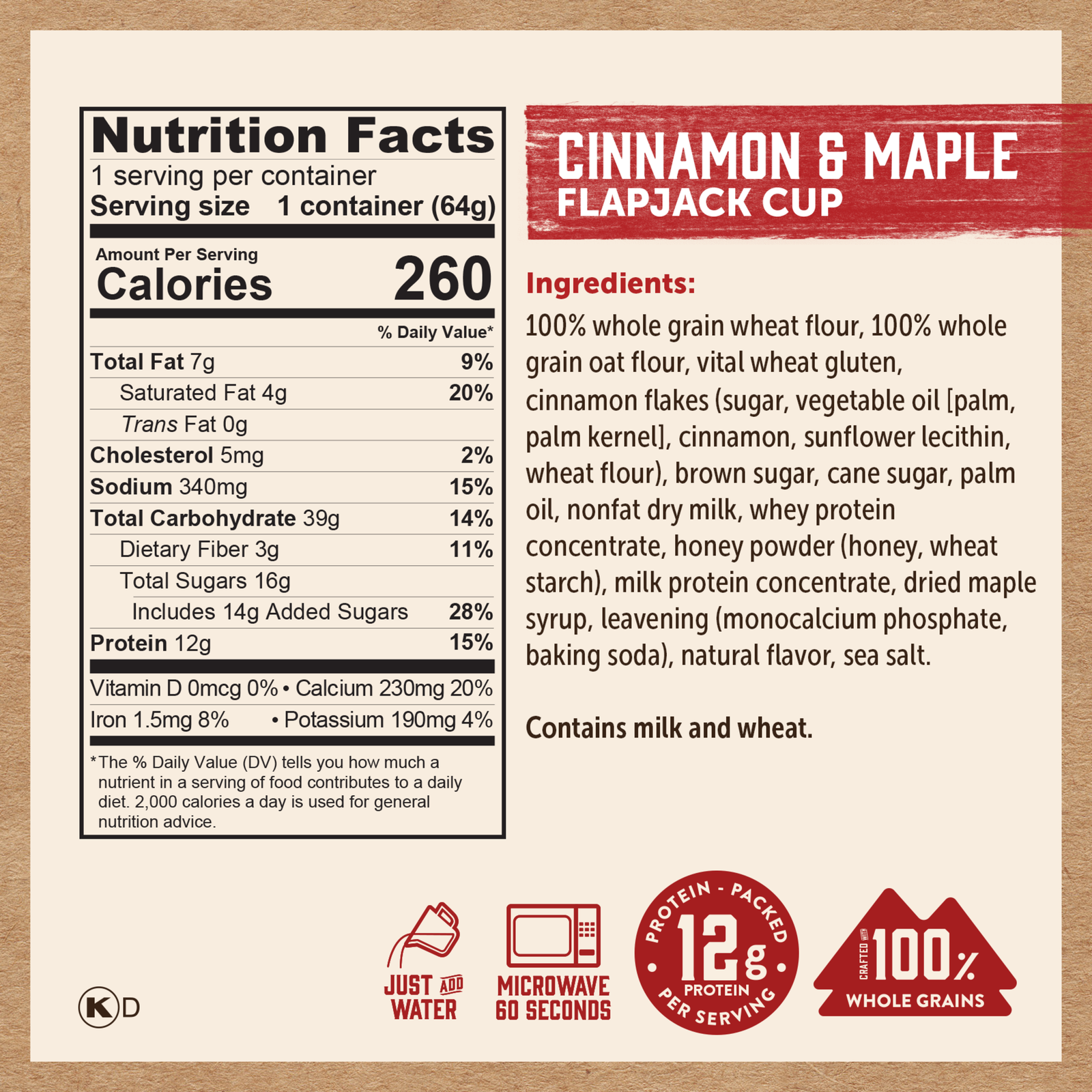 Cinnamon & Maple Flapjack Cup