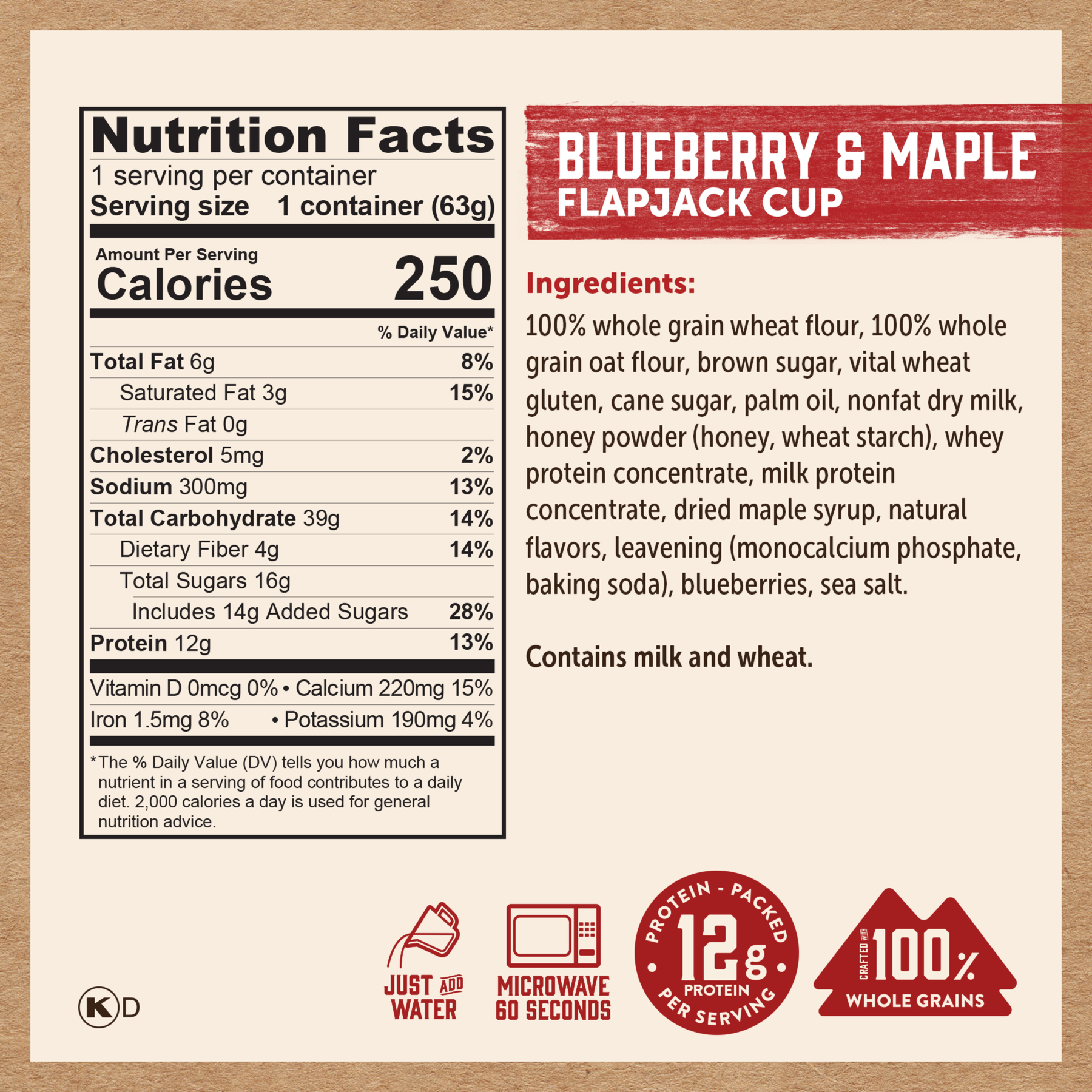 Blueberry & Maple Flapjack Cup
