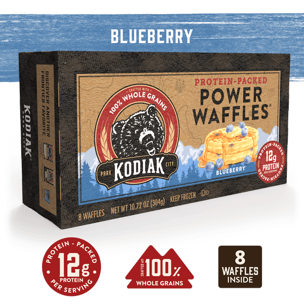 Blueberry Waffles Power Waffles Kodiak®