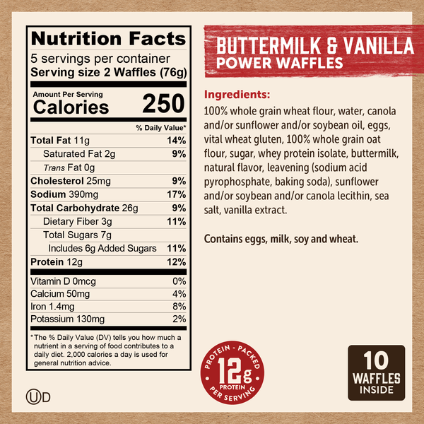 Protein Waffles Kodiak Buttermilk & Vanilla Kodiak®