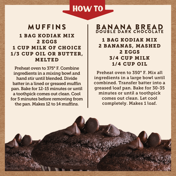 Kodiak Dark Chocolate Muffin Mix Kodiak®