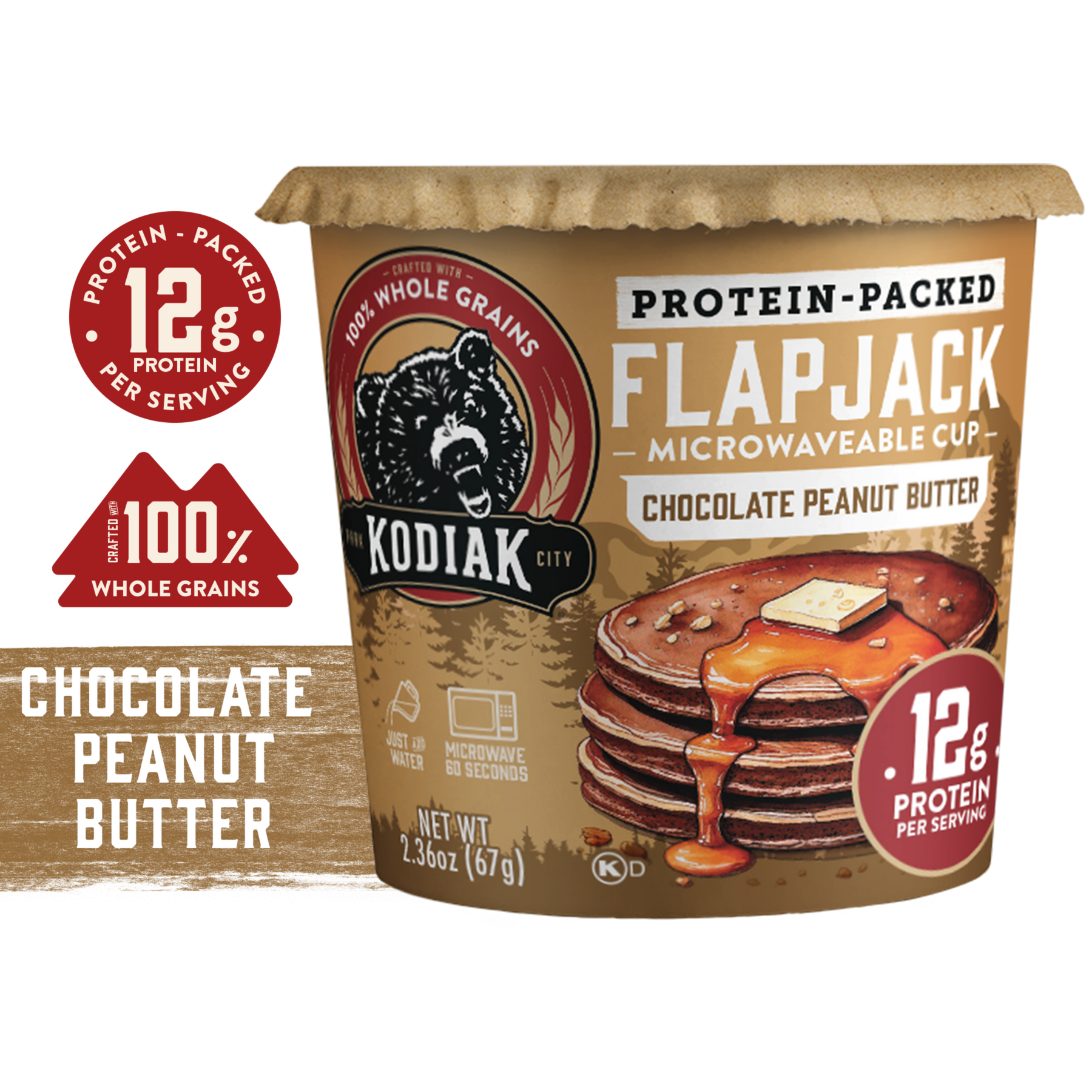 Chocolate Peanut Butter Flapjack Cup