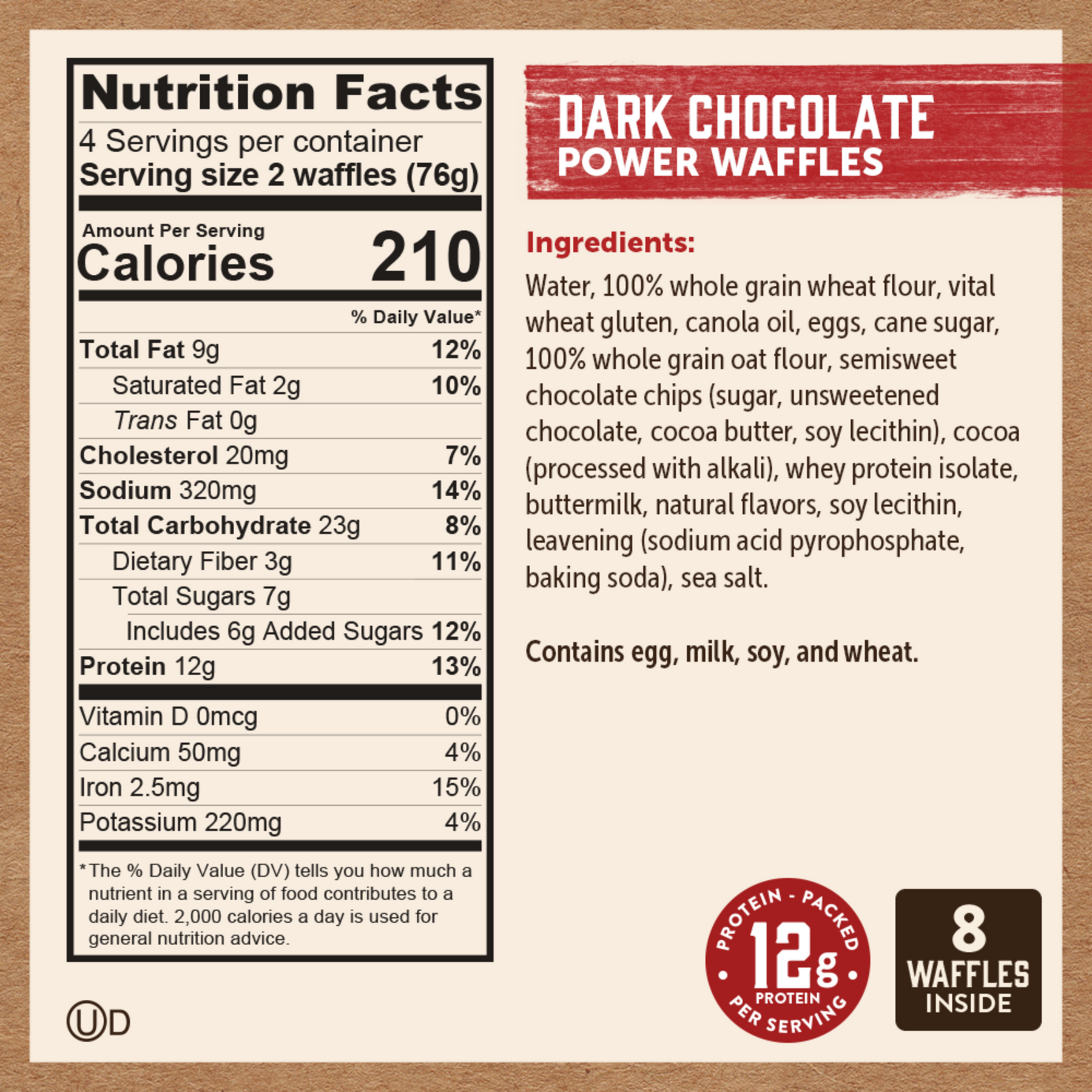 Dark Chocolate Power Waffles