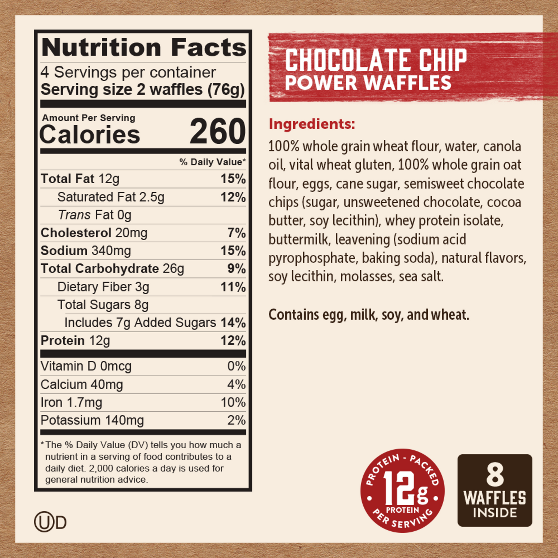 Chocolate Chip Power Waffles