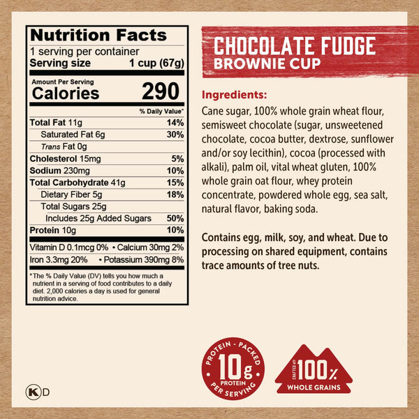 Chocolate Fudge Brownie Cup | Delicious and Nutritious Treats by Kodiak®