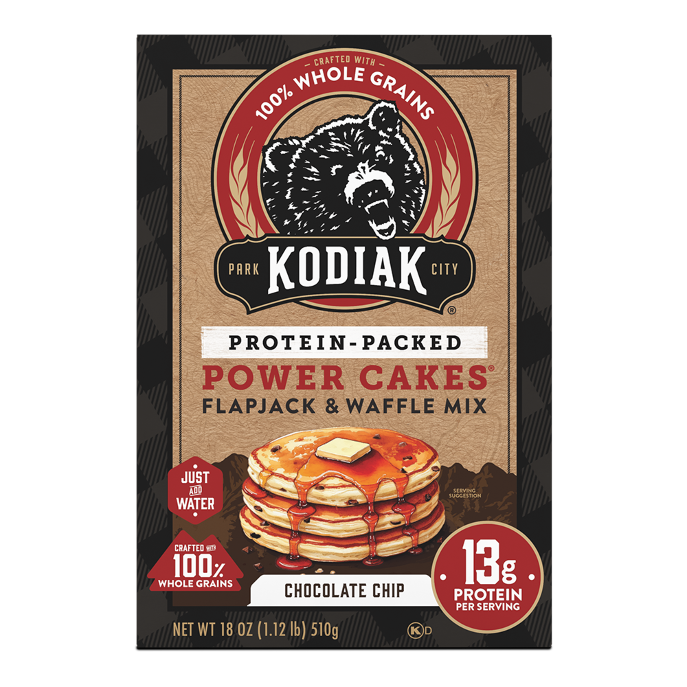 ま*や様 定価11万TAAKK 23AW SUPER BIG WAFFLE GA Chocolate Chip Power Cakes Flapjack & Waffle Mix | Kodiak®