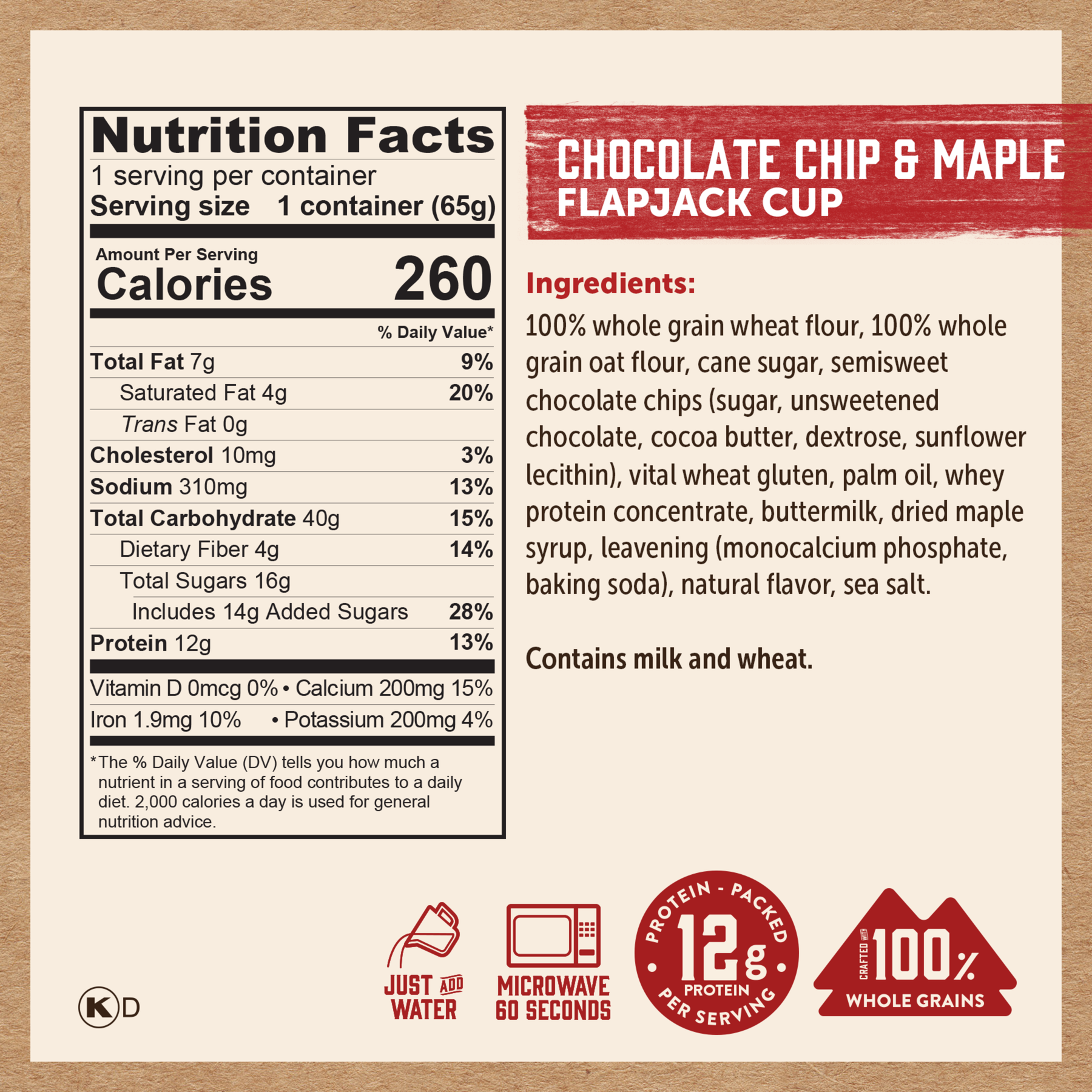Chocolate Chip & Maple Flapjack Cup