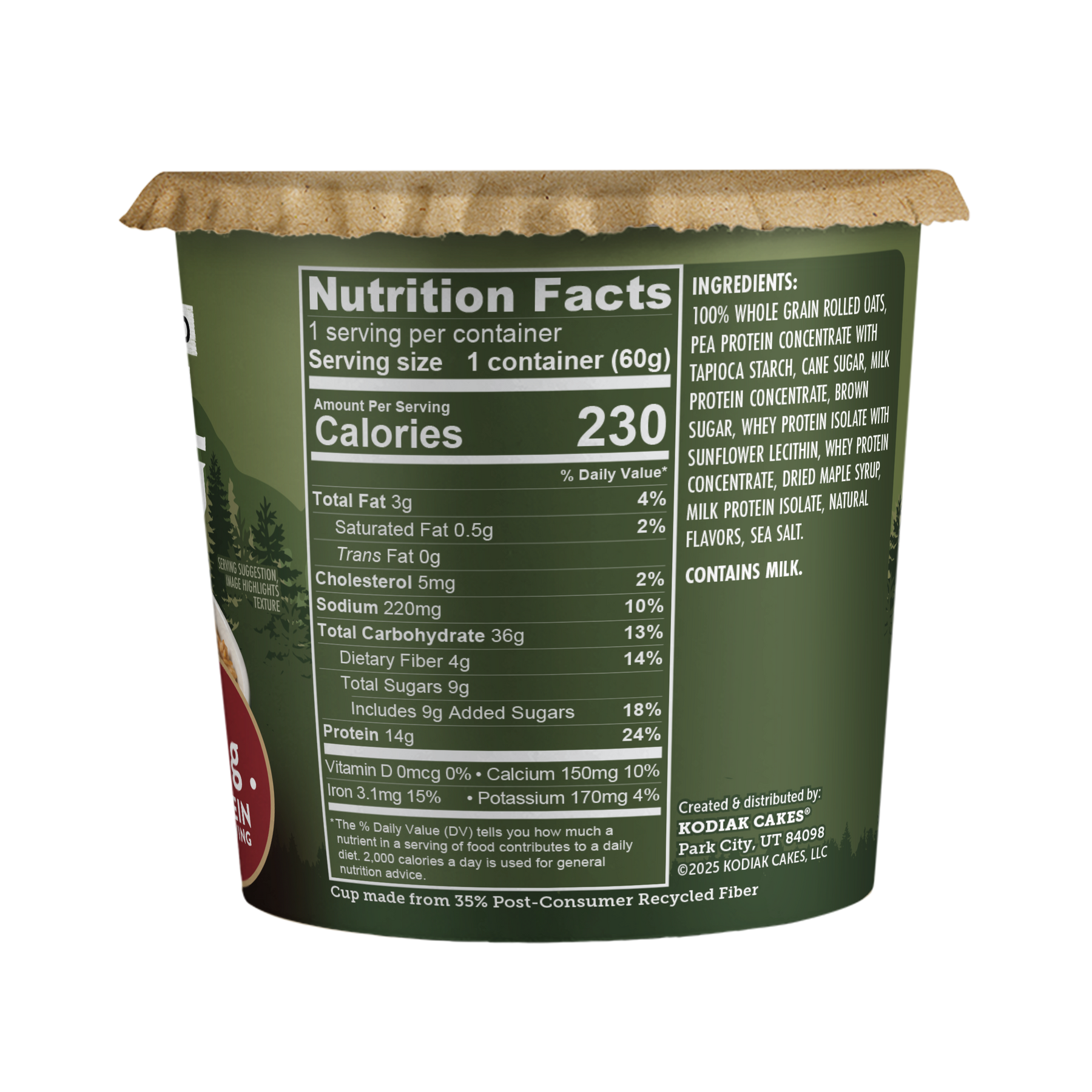 Maple & Brown Sugar Oatmeal Cup