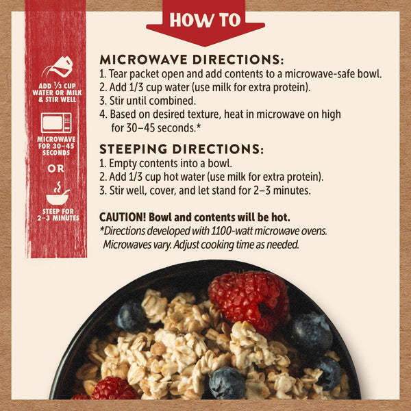 Maple & Brown Sugar Oatmeal Packets Kodiak®
