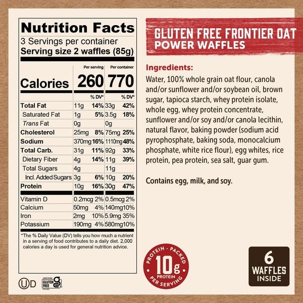 Kodiak Gluten Free Frontier Oat Power Waffles Kodiak®