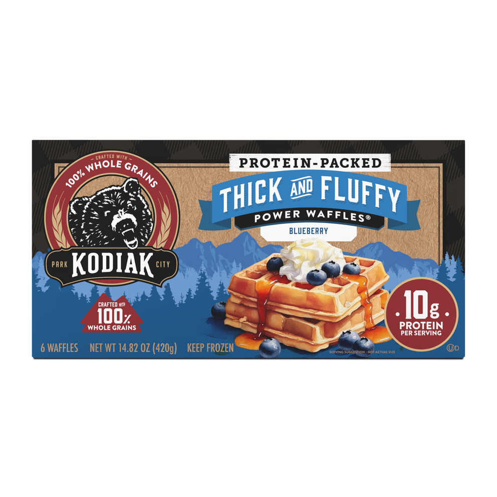 Blueberry Thick and Fluffy Power Waffles